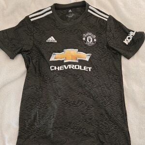 Adidas Mens Manchester United Wayne Rooney Black and White Jersey